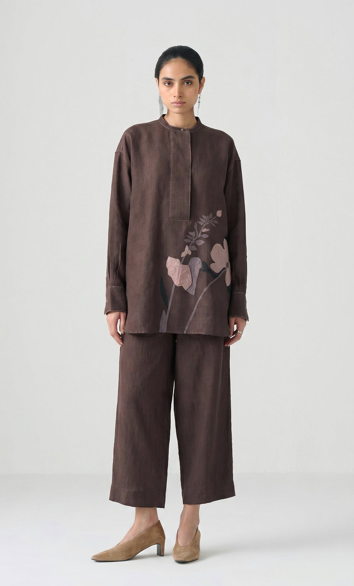 CHOCOLATE FLORAL-CO-ORD SET