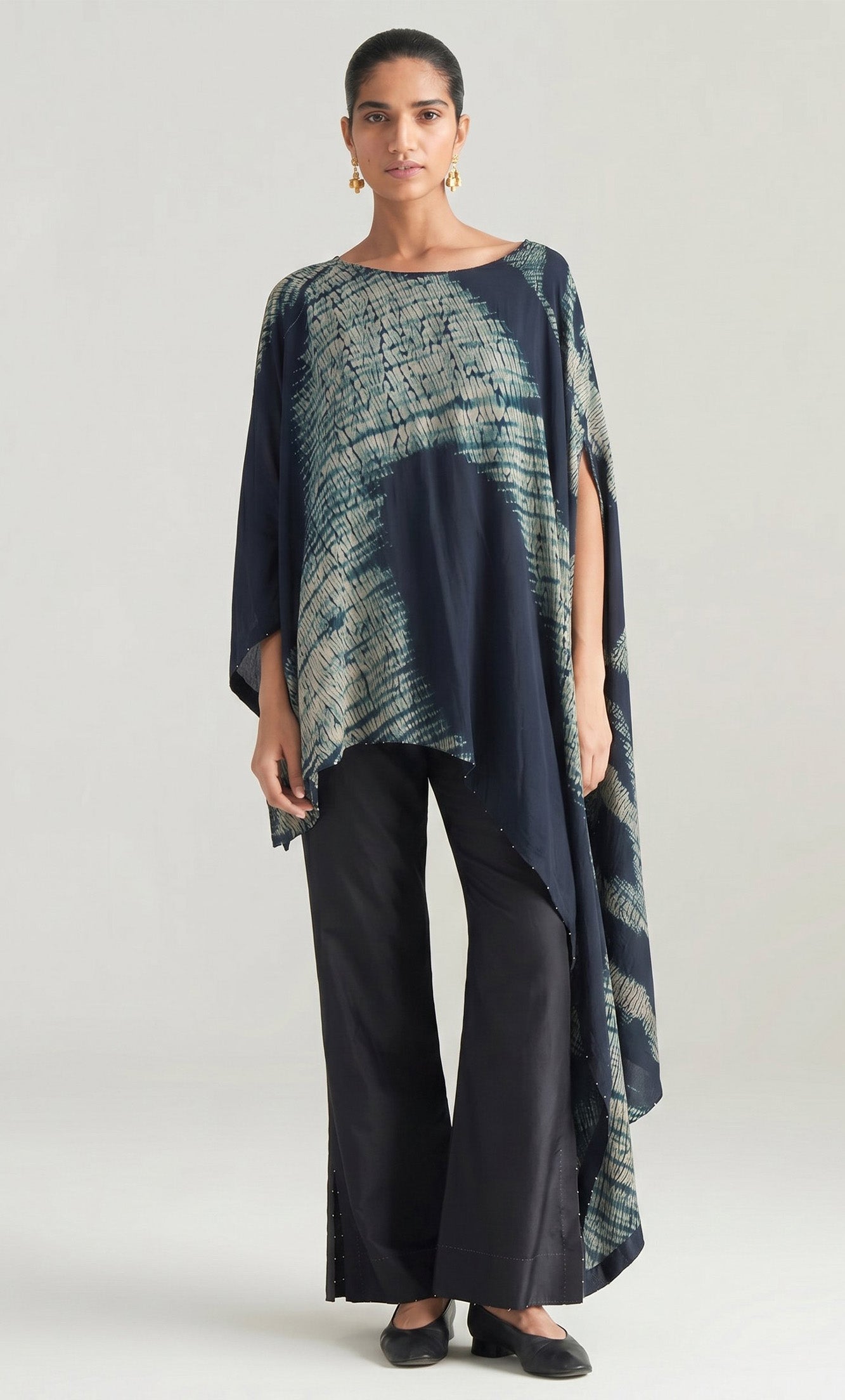 WHISKEY BLUE PONCHO SET