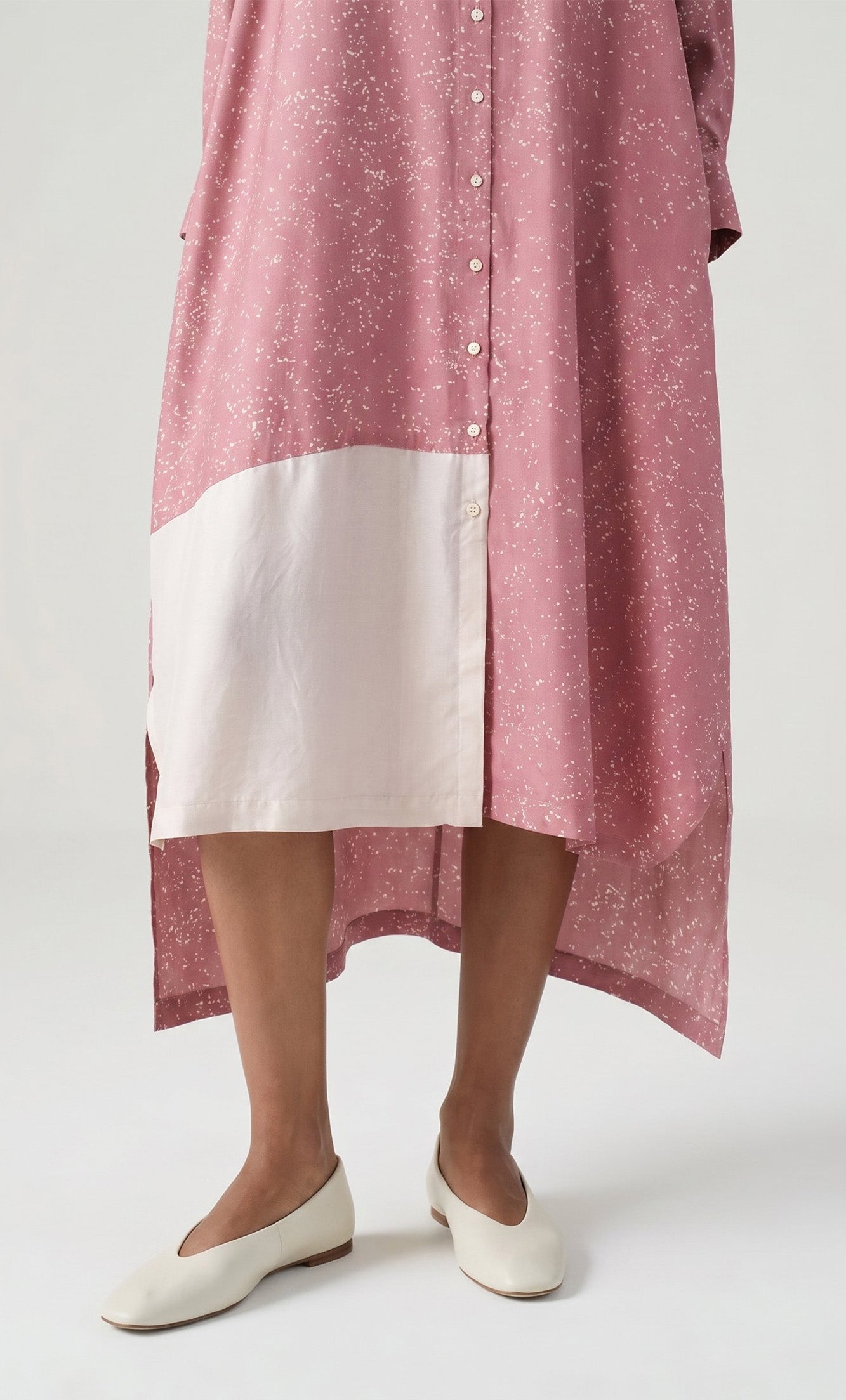 ROSE PINK BROKEN BANDHANI PRINT TUNIC