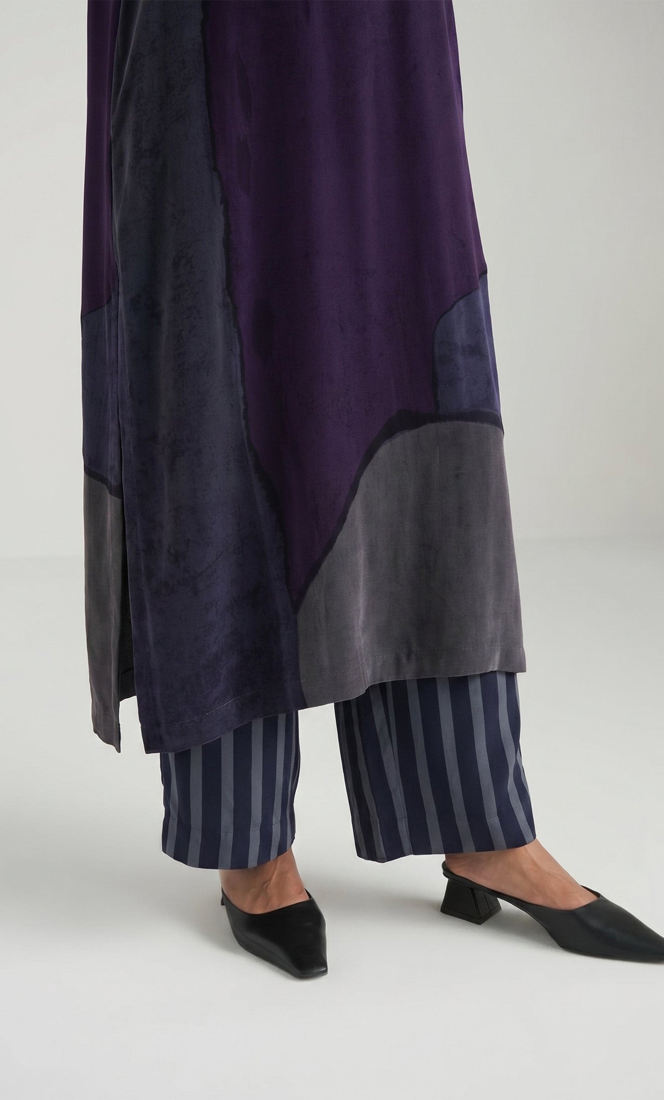 AUBERGINE BORO PRINT TUNIC SET