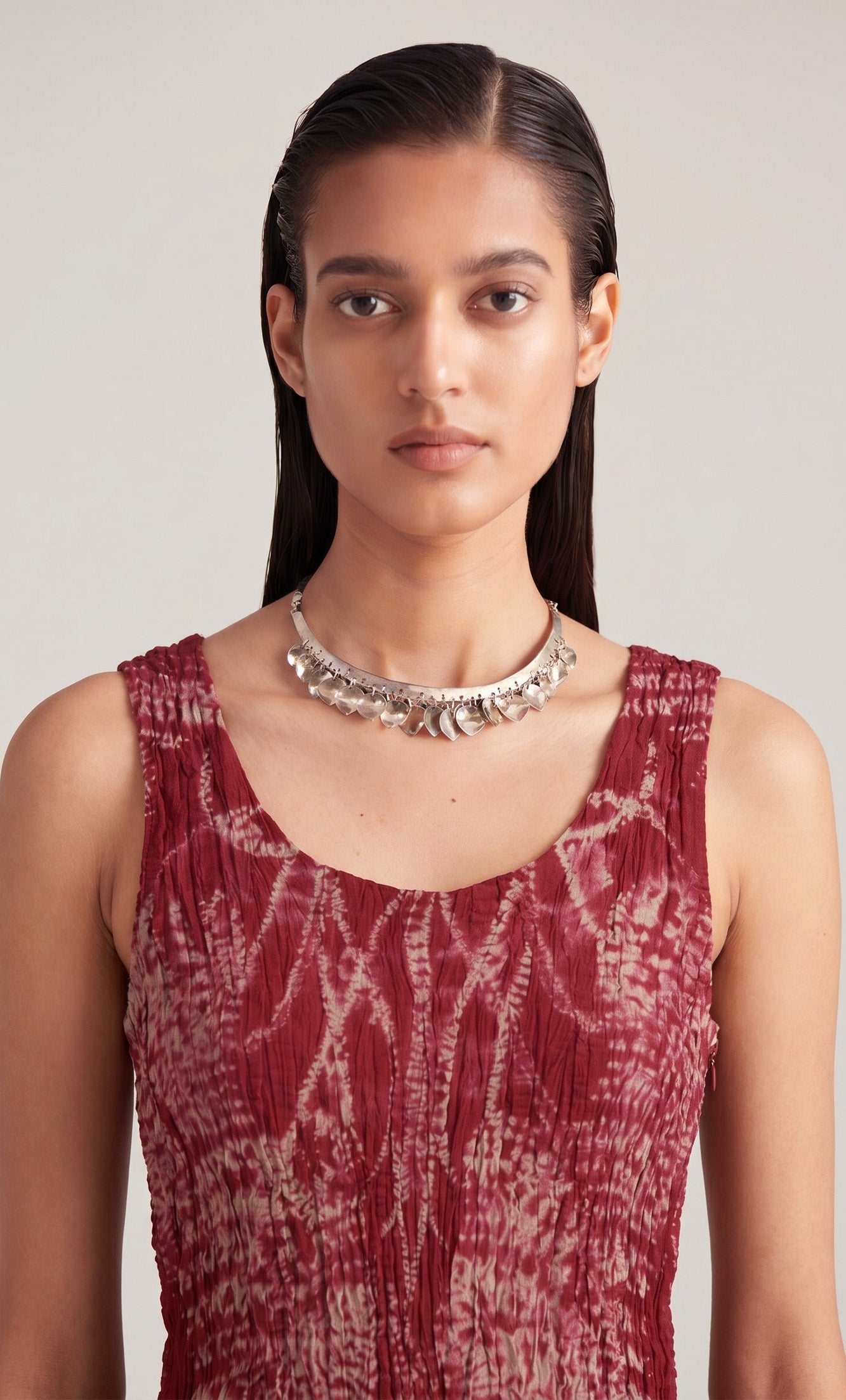 CRIMSON SHIBORI MOTIF CAMISOLE