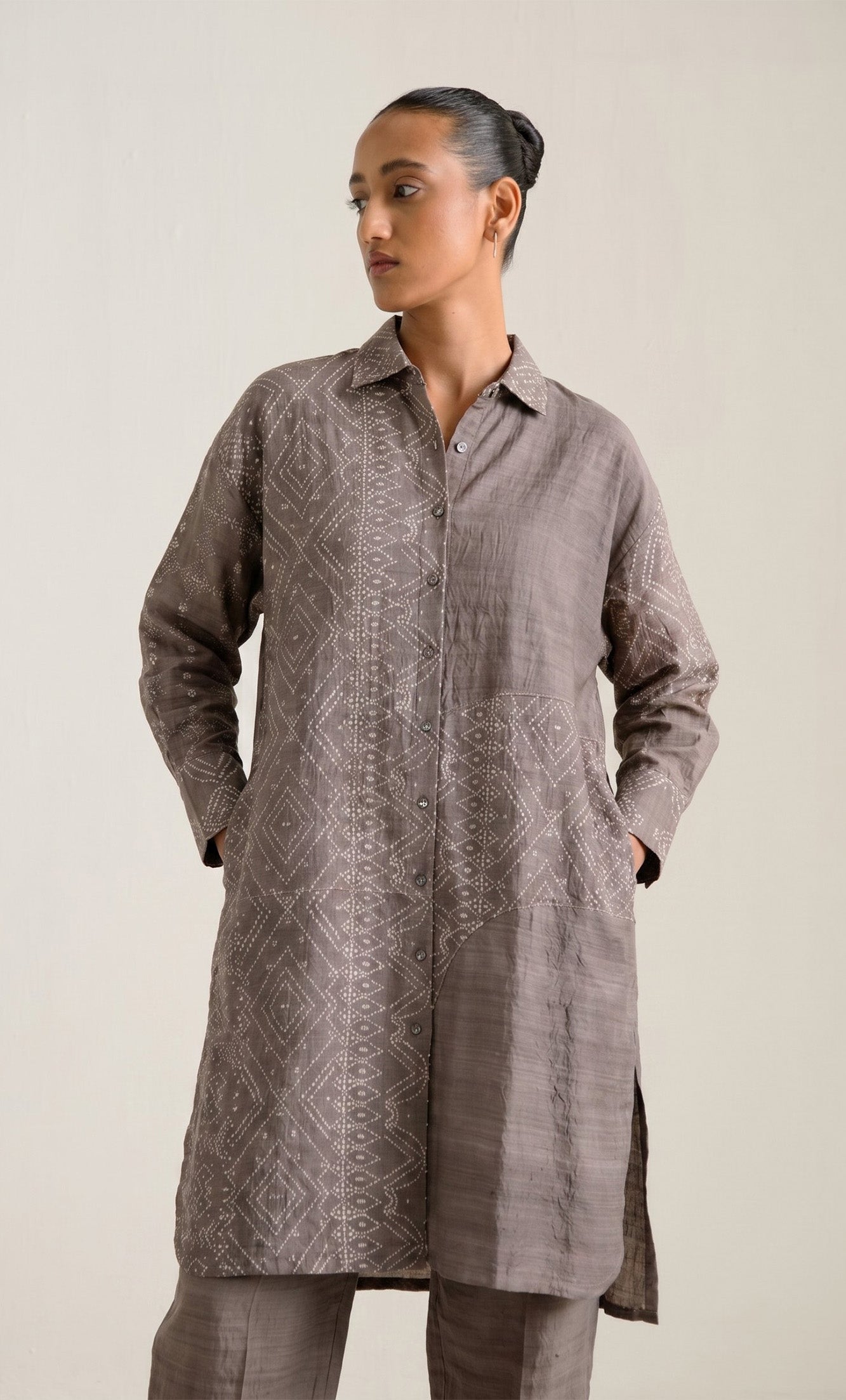 COBWEB PRINT TUNIC SET