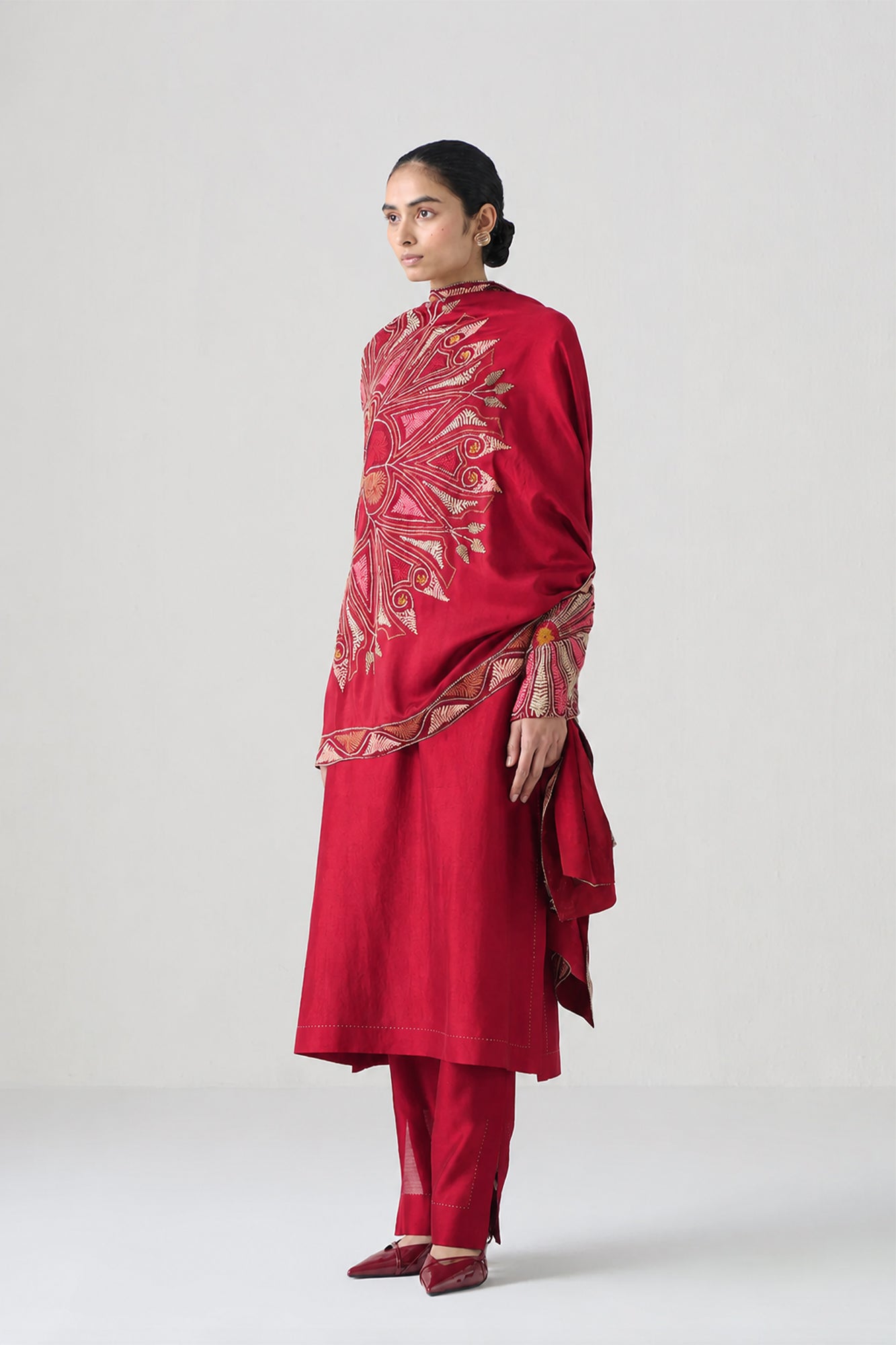 VALENTINE RED KURTA SET