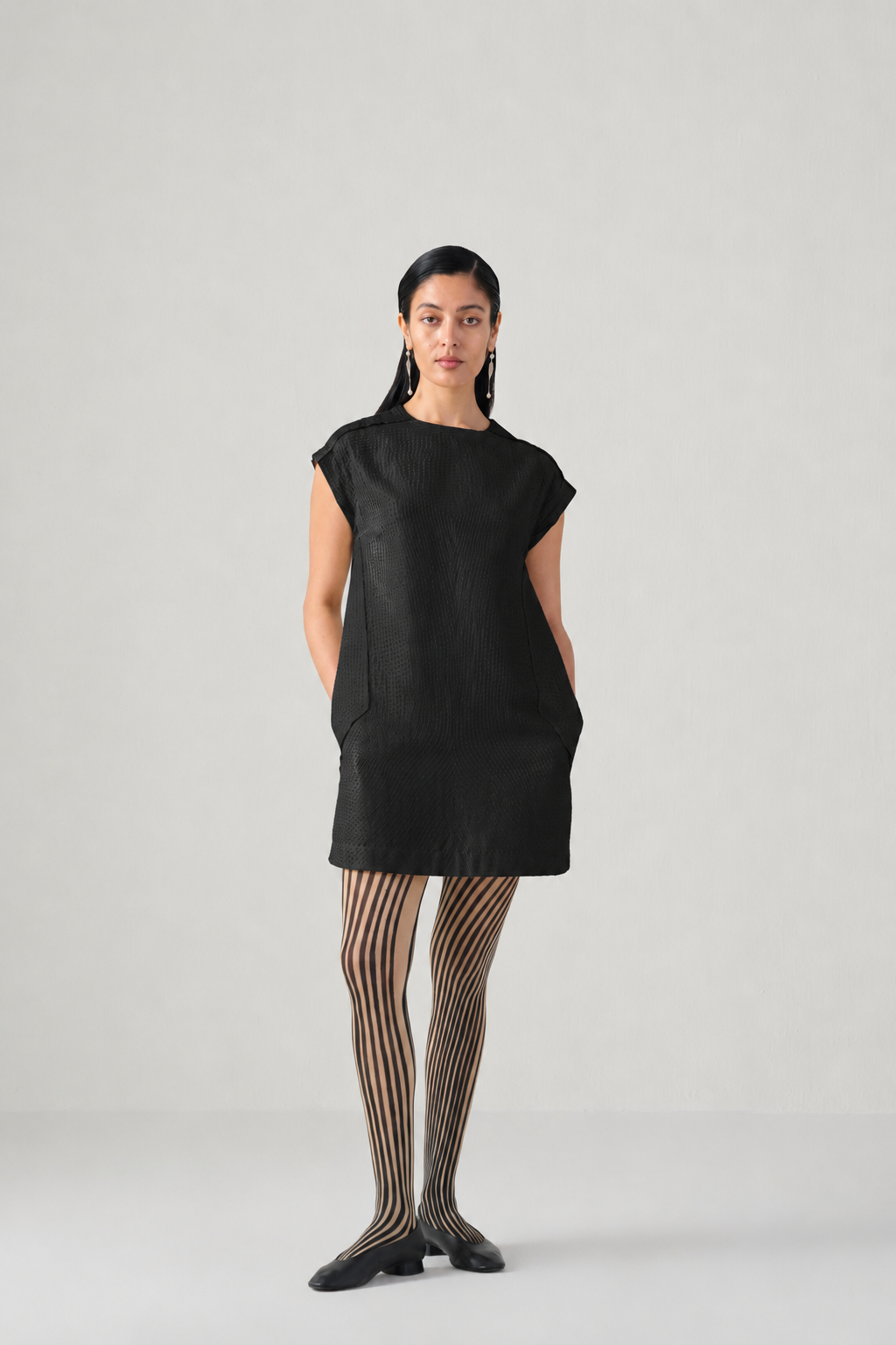 COAL APPLIQUE PATCH KANTHA DRESS