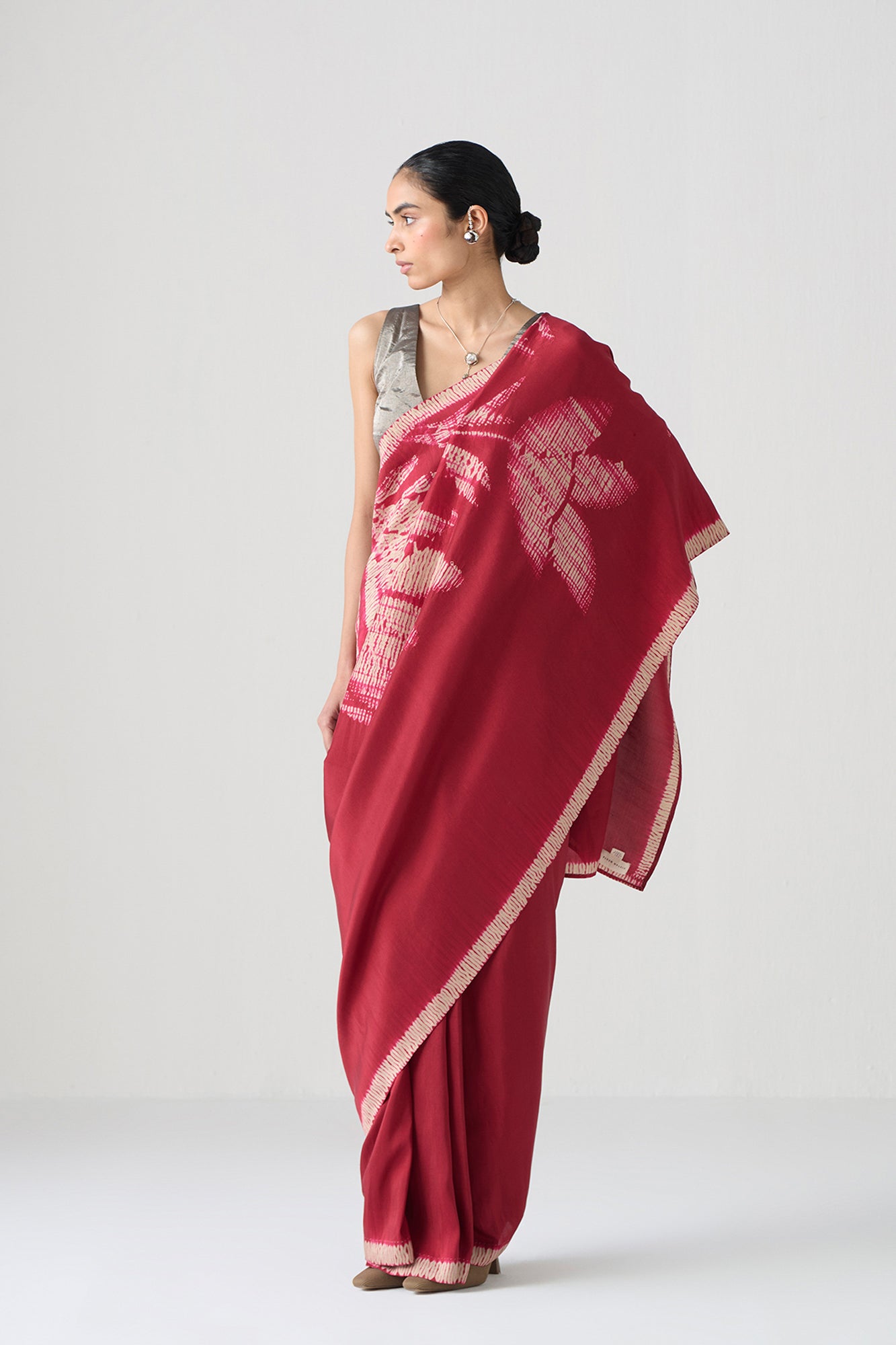 CRIMSON SHIBORI SAREE