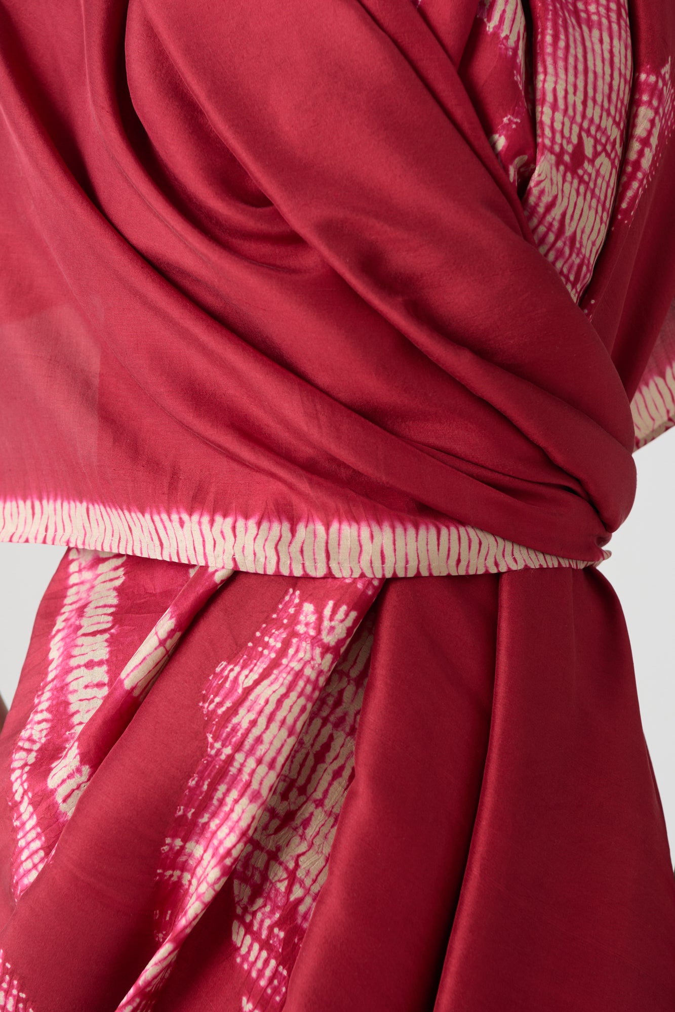 CRIMSON SHIBORI SAREE