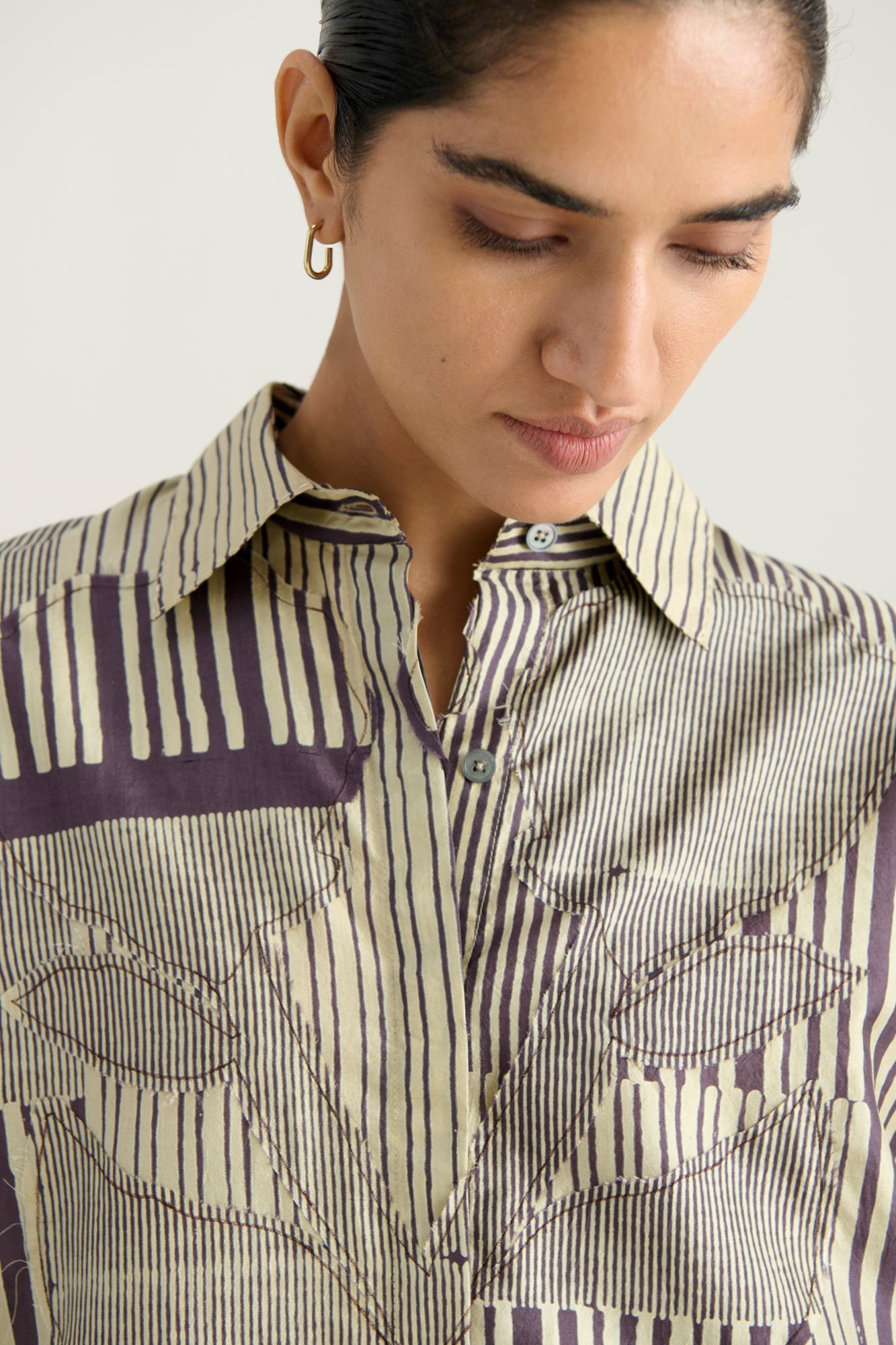 AHAL FLORAL PATCH TOP