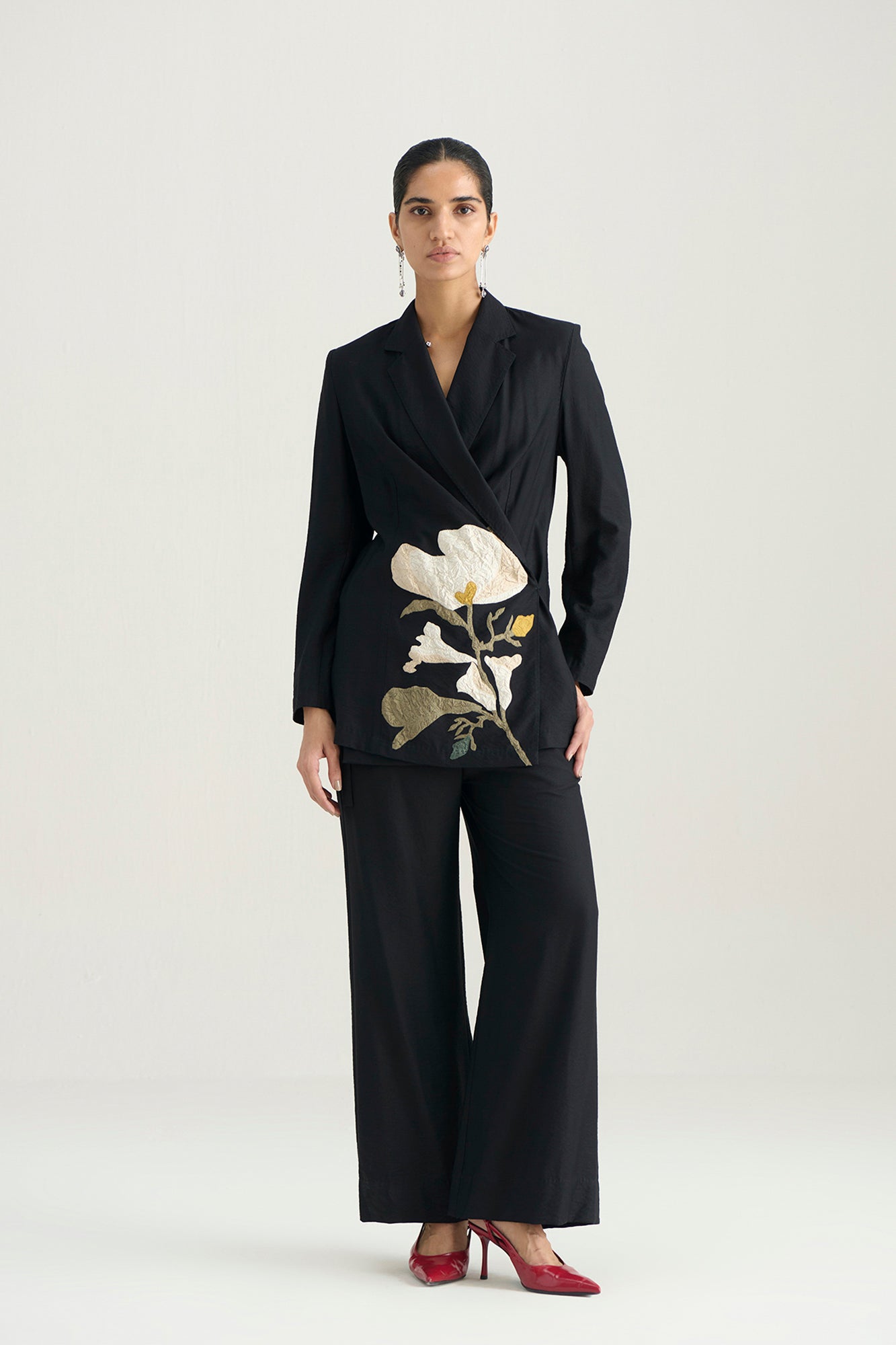 ARIN FLORAL PATCH JACKET SET