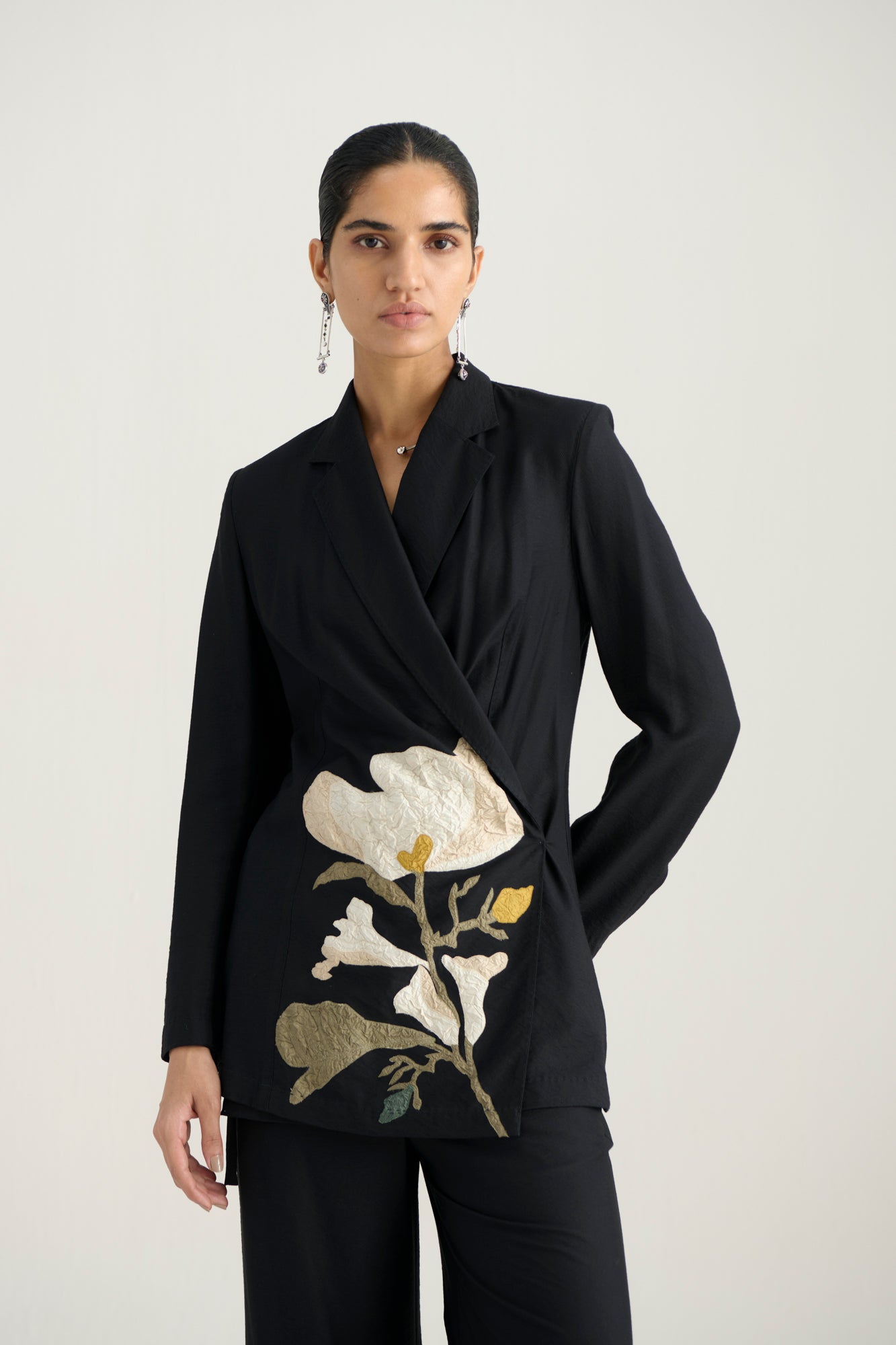 ARIN FLORAL PATCH JACKET SET