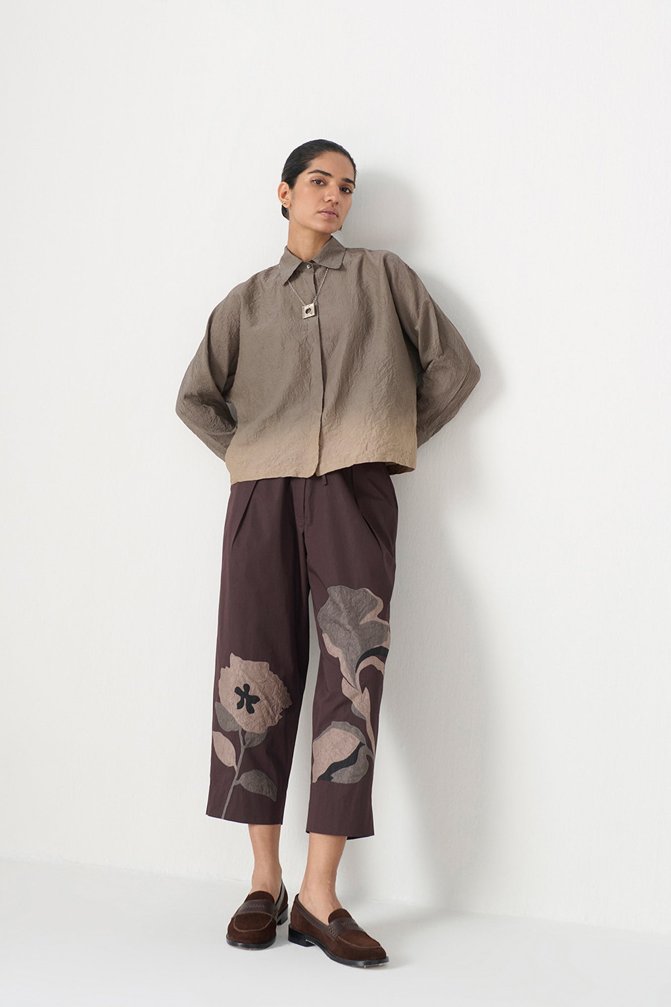 SMOKE GREY OMBREY TOP