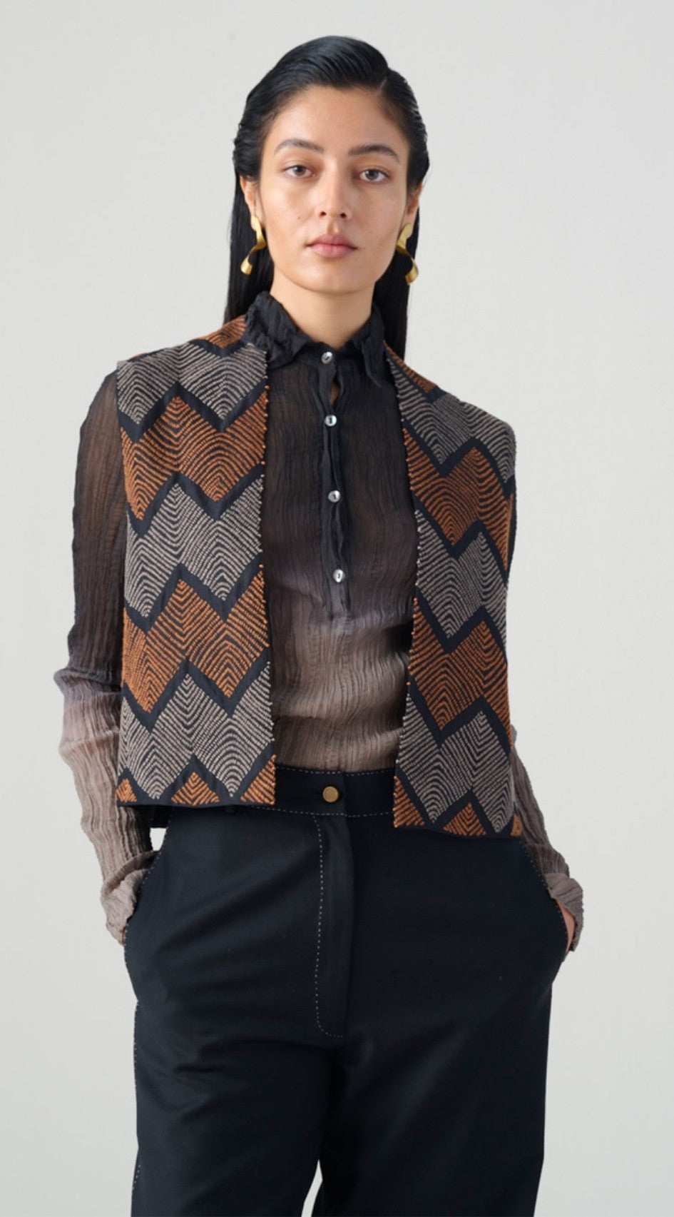 COAL HAND EMBROIDERY WAISTCOAT