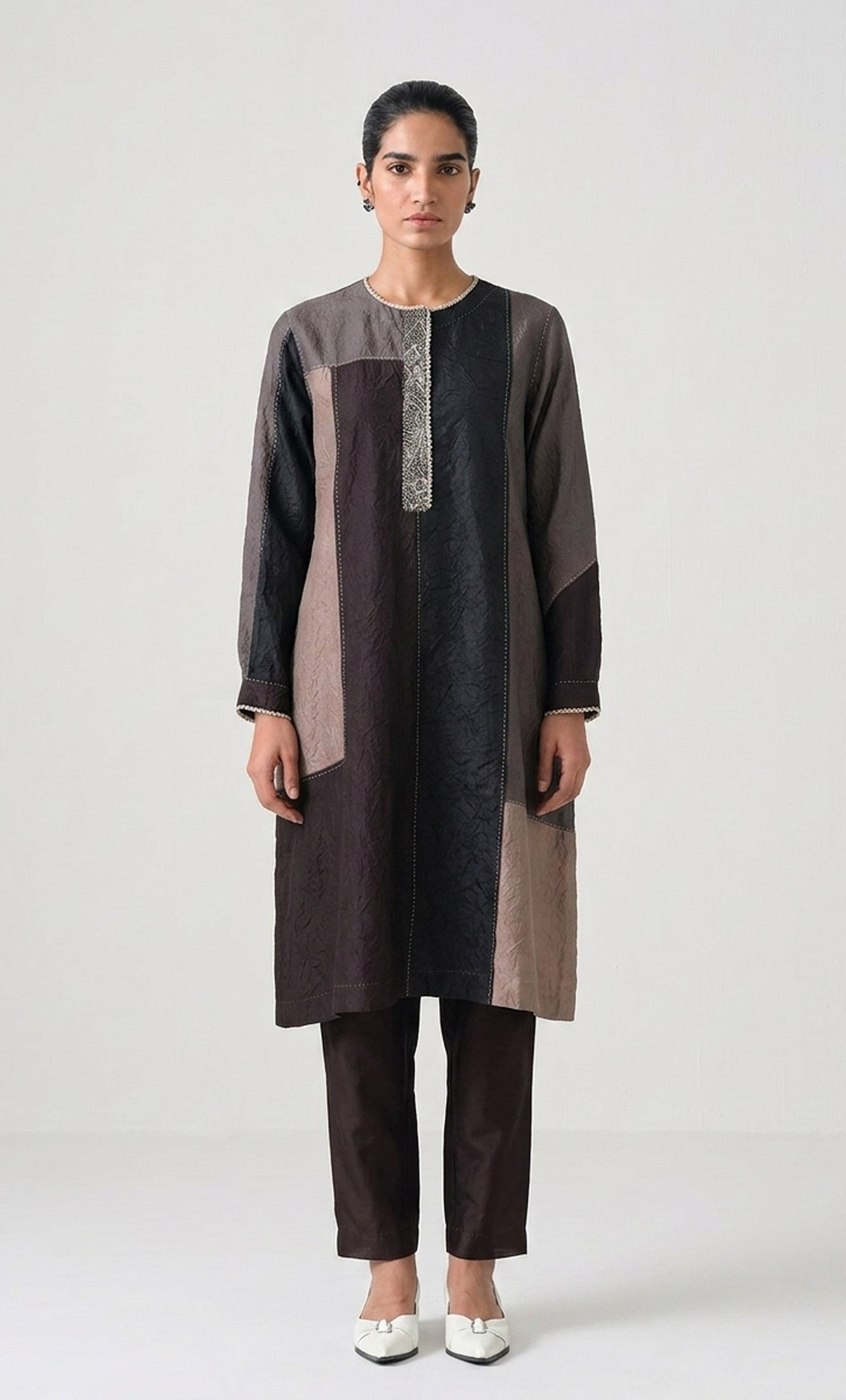 COLOUR BLOCKING KURTA SET