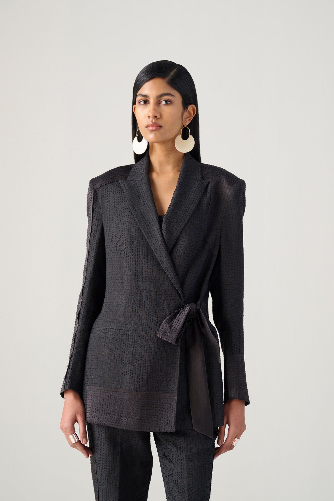 Aaradhya Ruffle Buckle Coat main image 0