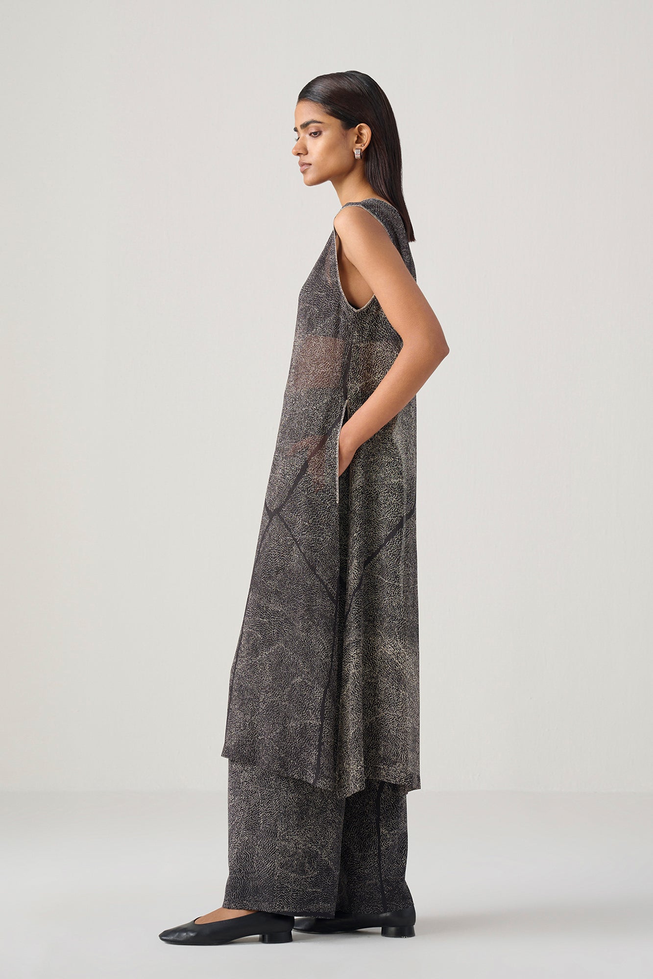 COAL KAAJ TAKKA TUNIC SET