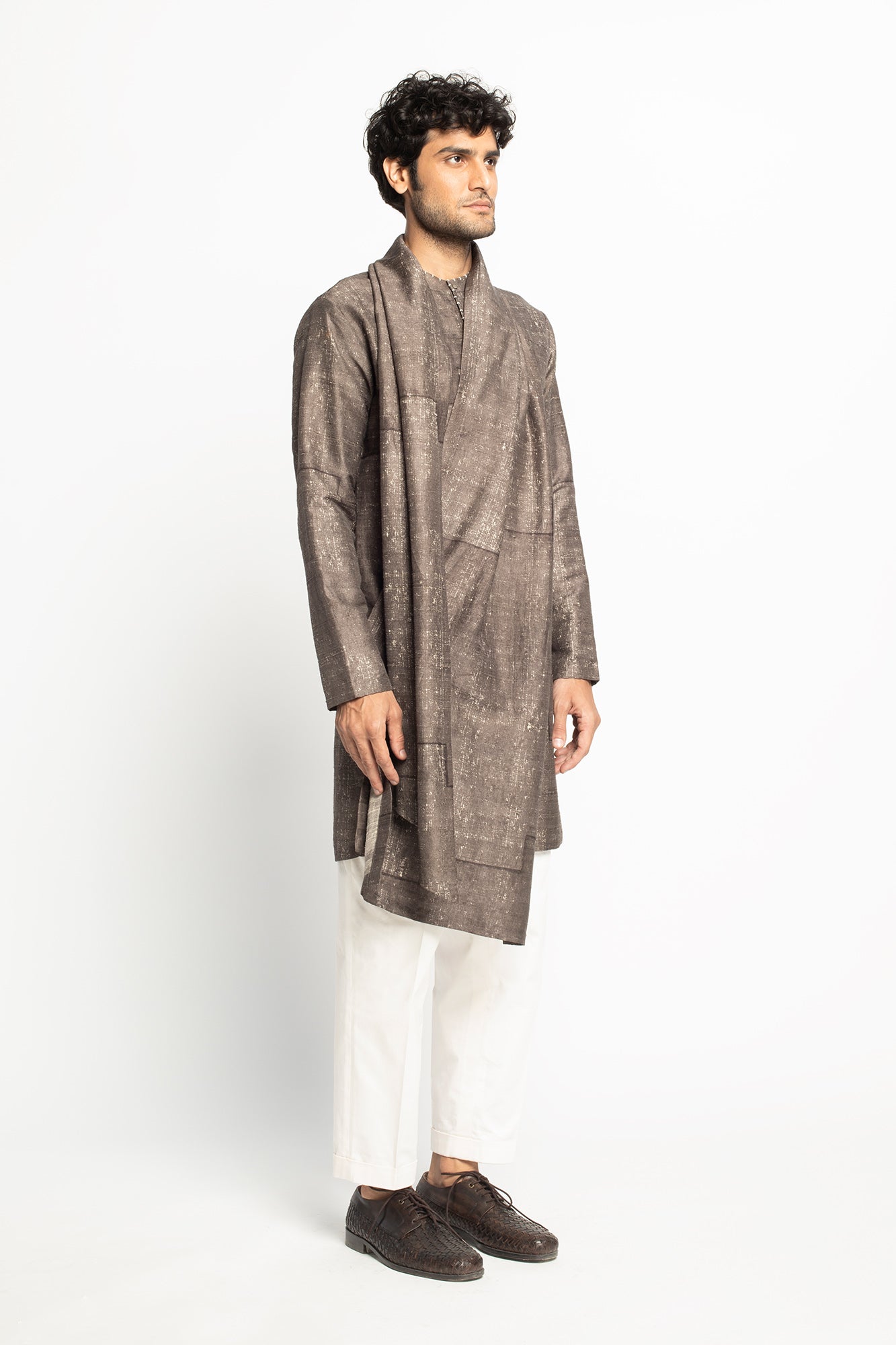 Monk Drape Kurta Set