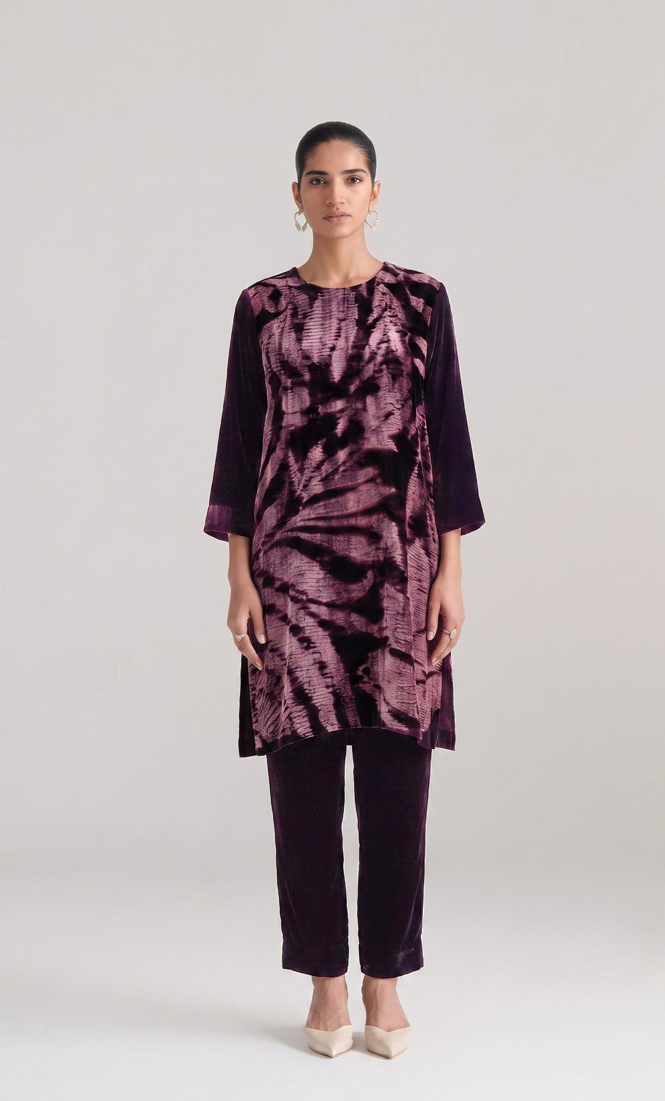FALSA FLORAL SHIBORI TUNIC SET