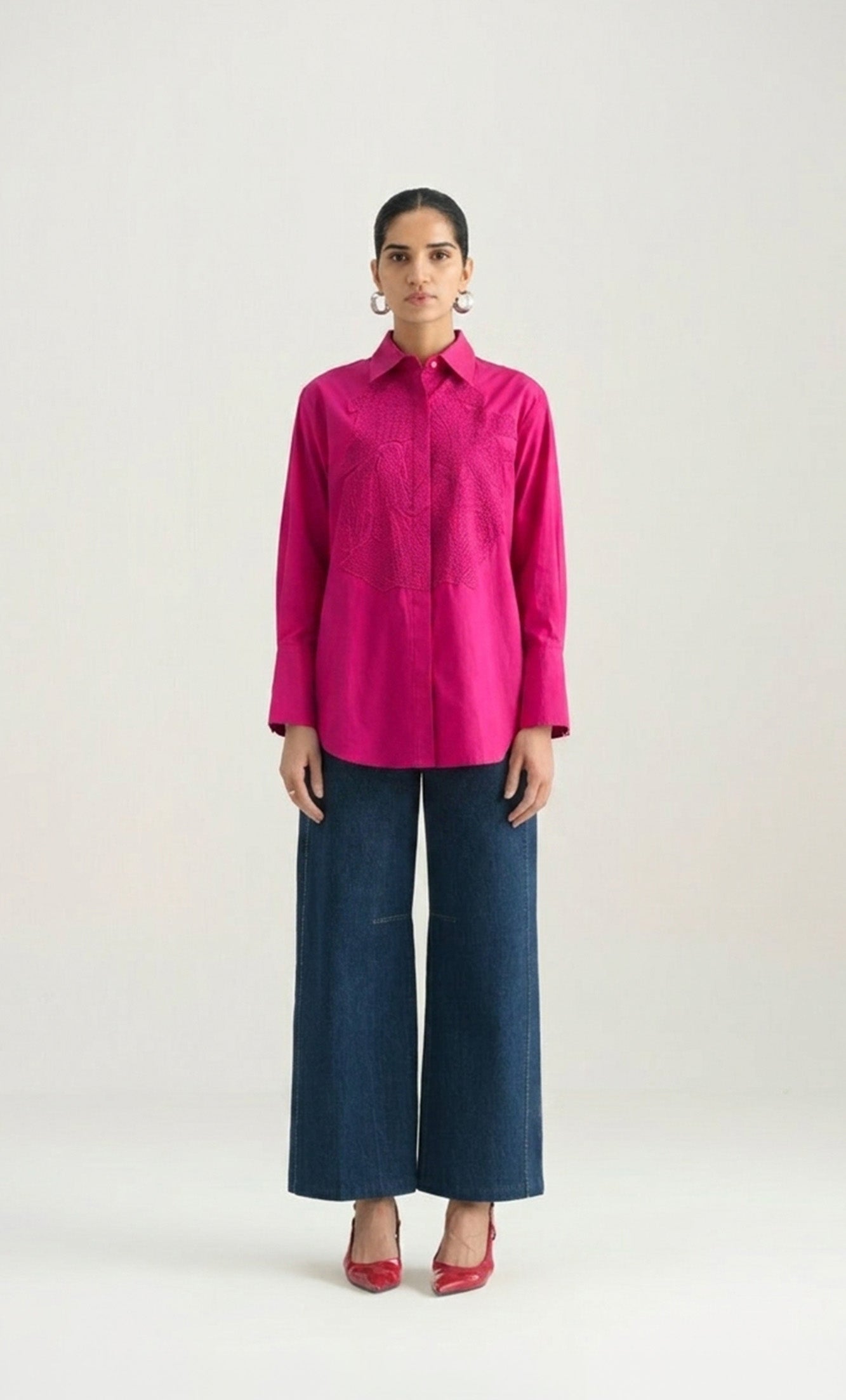 THHIIYA PATCH KANTHA TOP
