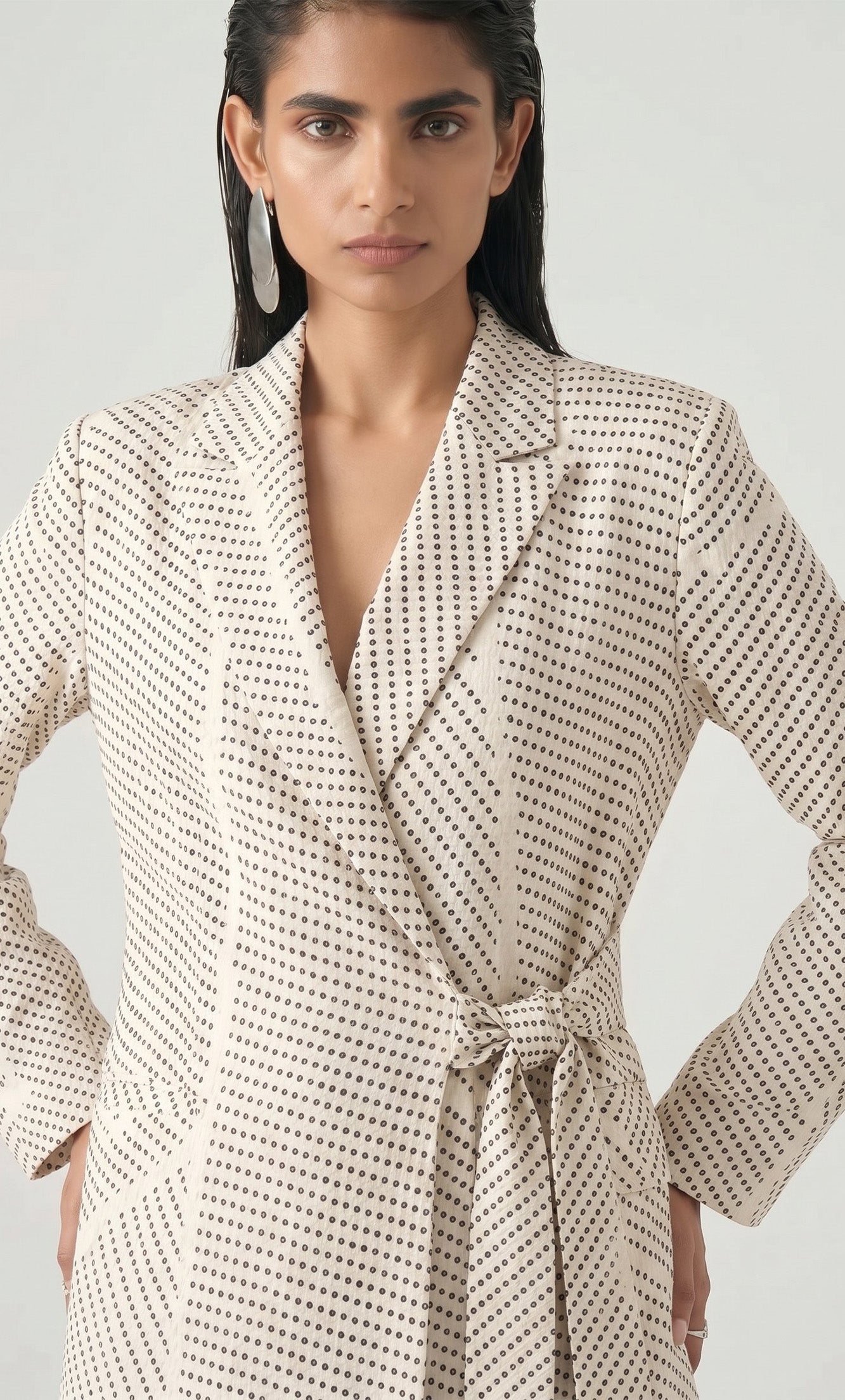 BADAMI BROKEN BANDHANI JACKET SET