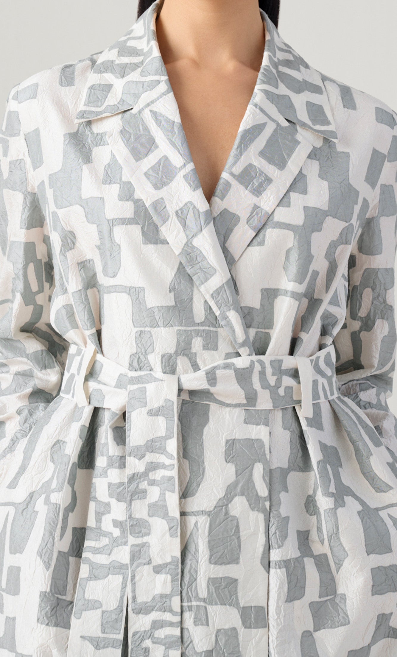 BADAMI/DAWN BLUE APPLIQUE WORK JACKET