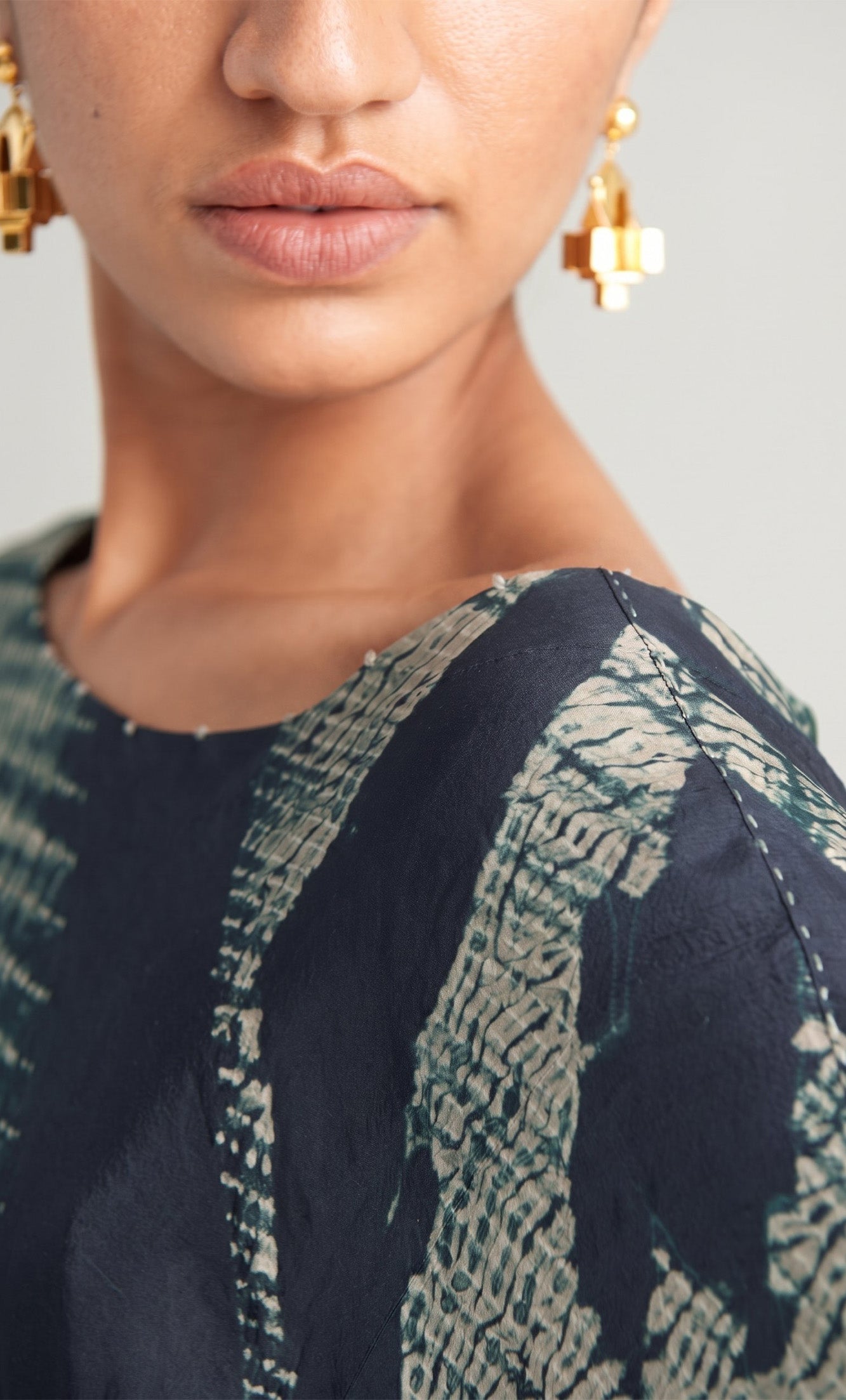 WHISKEY BLUE PONCHO SET