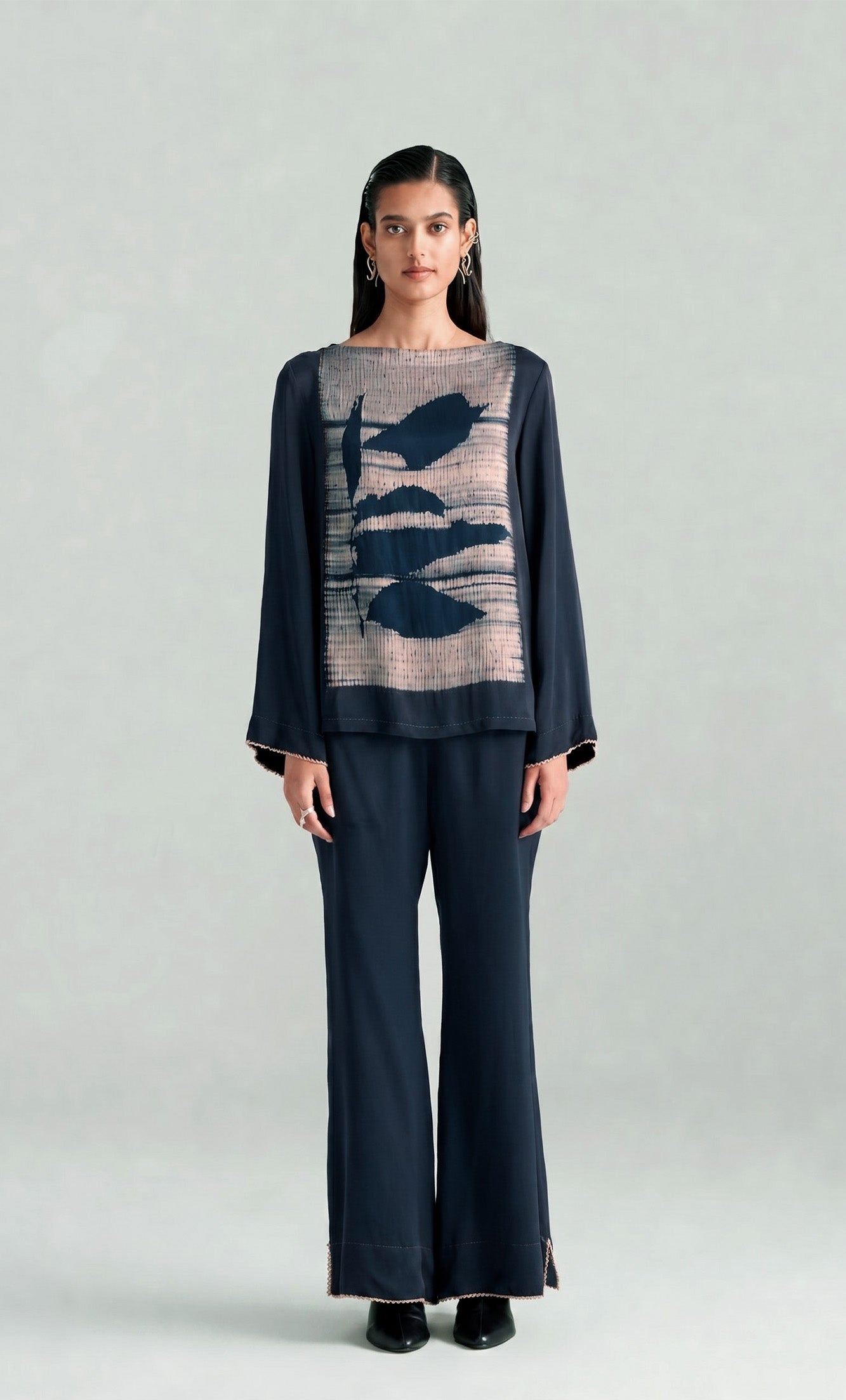 WHISKEY BLUE SHIBORI CO-ORD SET