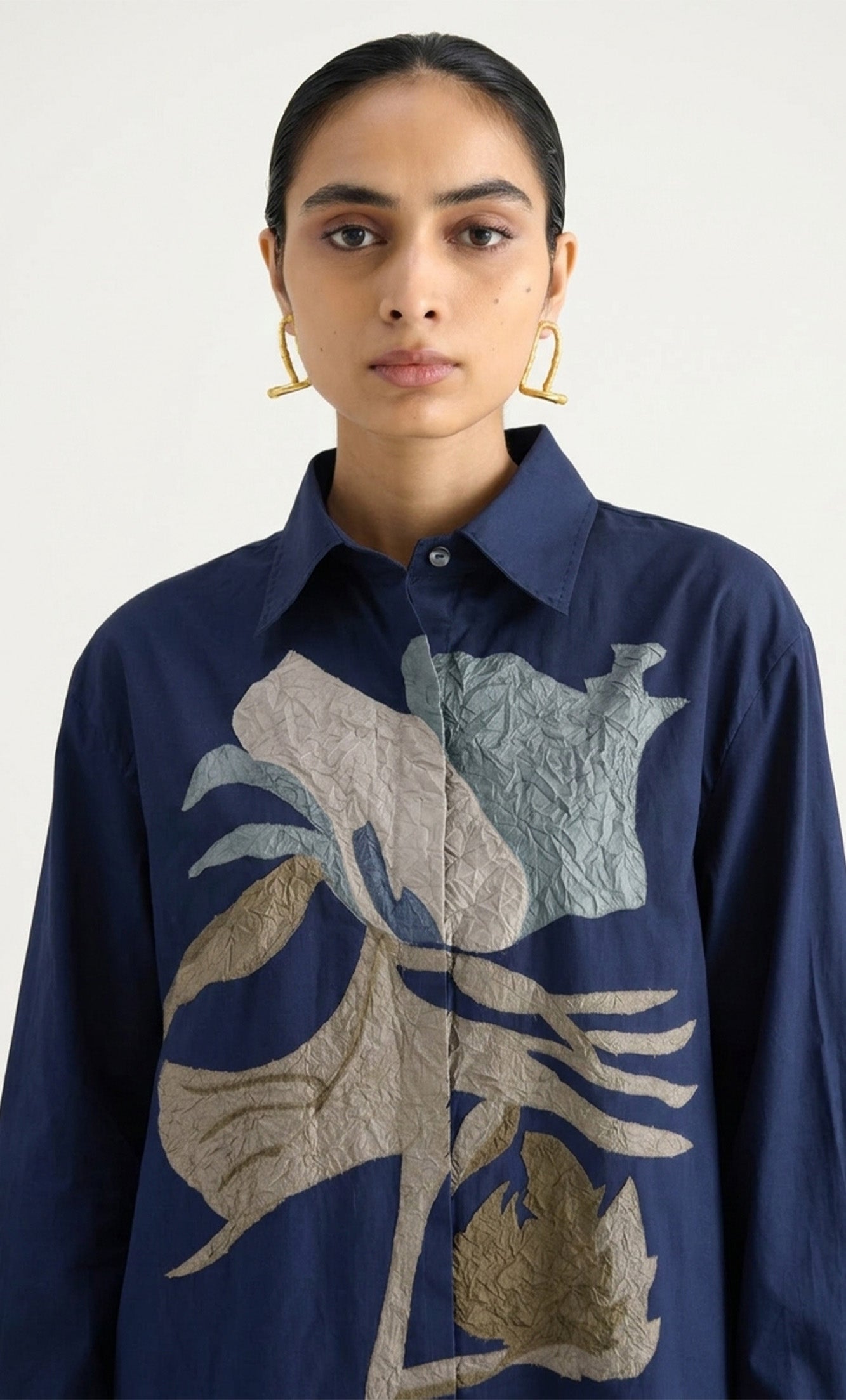 YAZHI FLORAL PATCH TOP