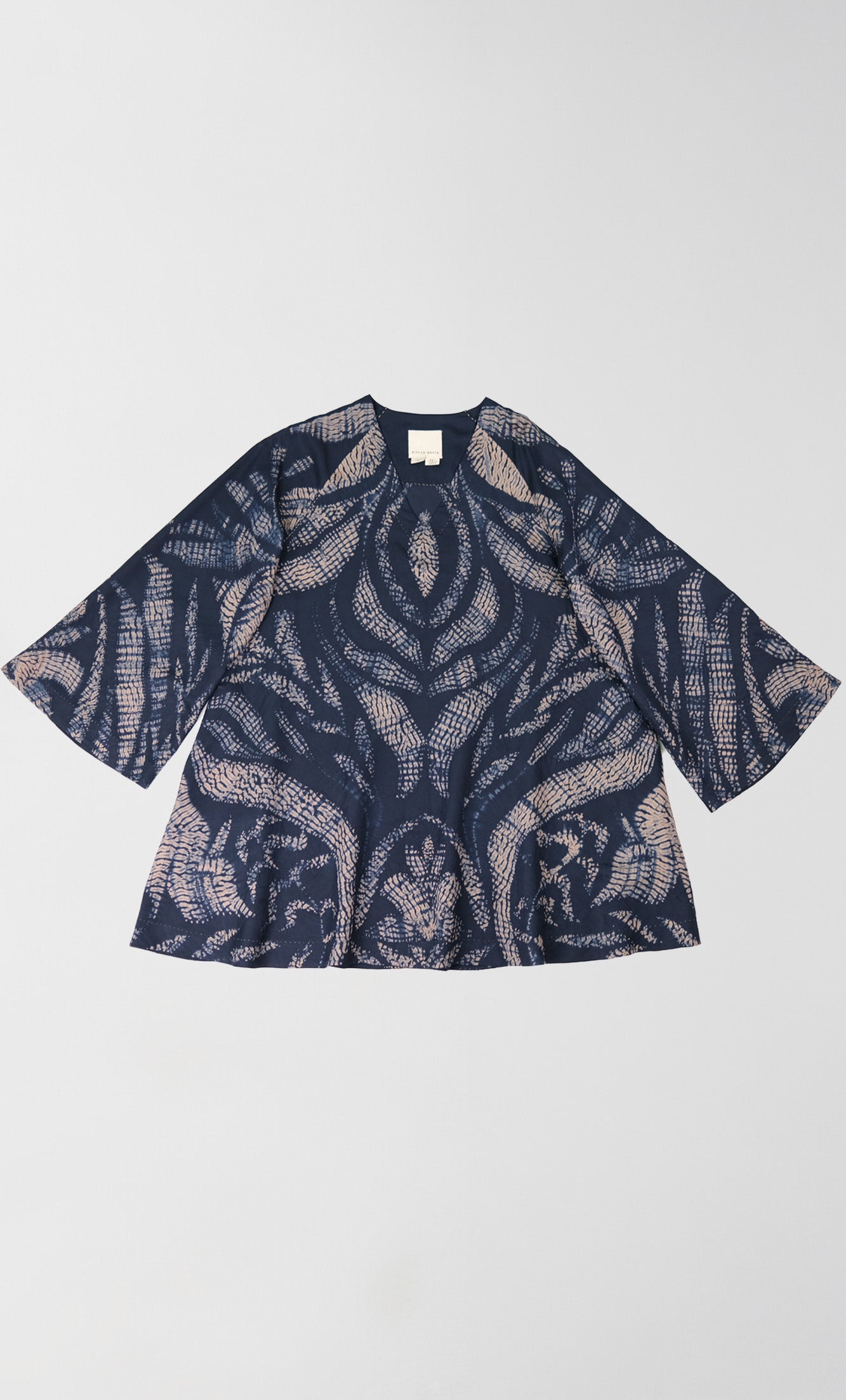 WHISKEY BLUE SHIBORI DRESS