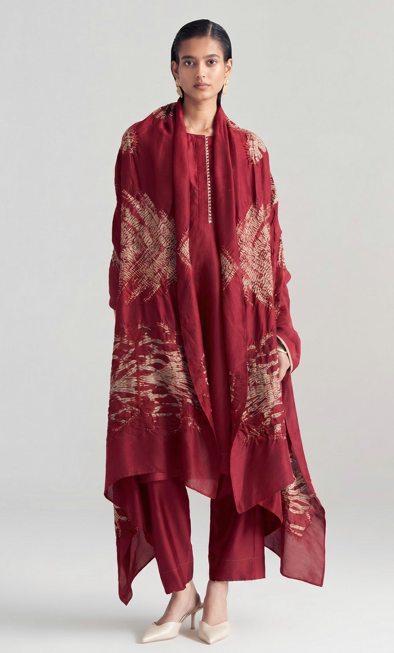 CRIMSON KURTA SET