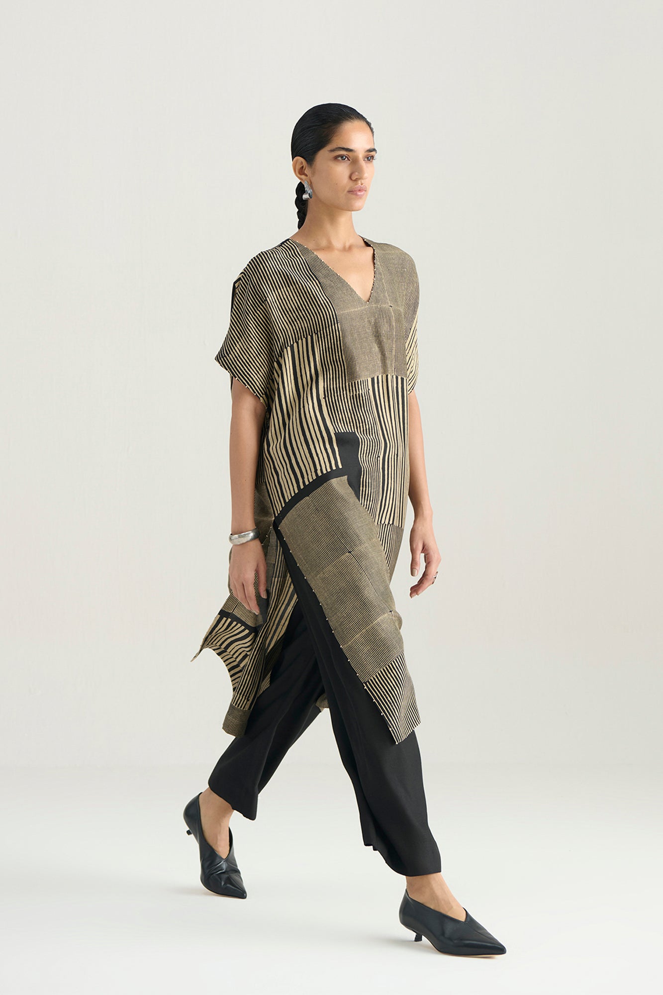 ARUL STRIPE PRINT TUNIC SET