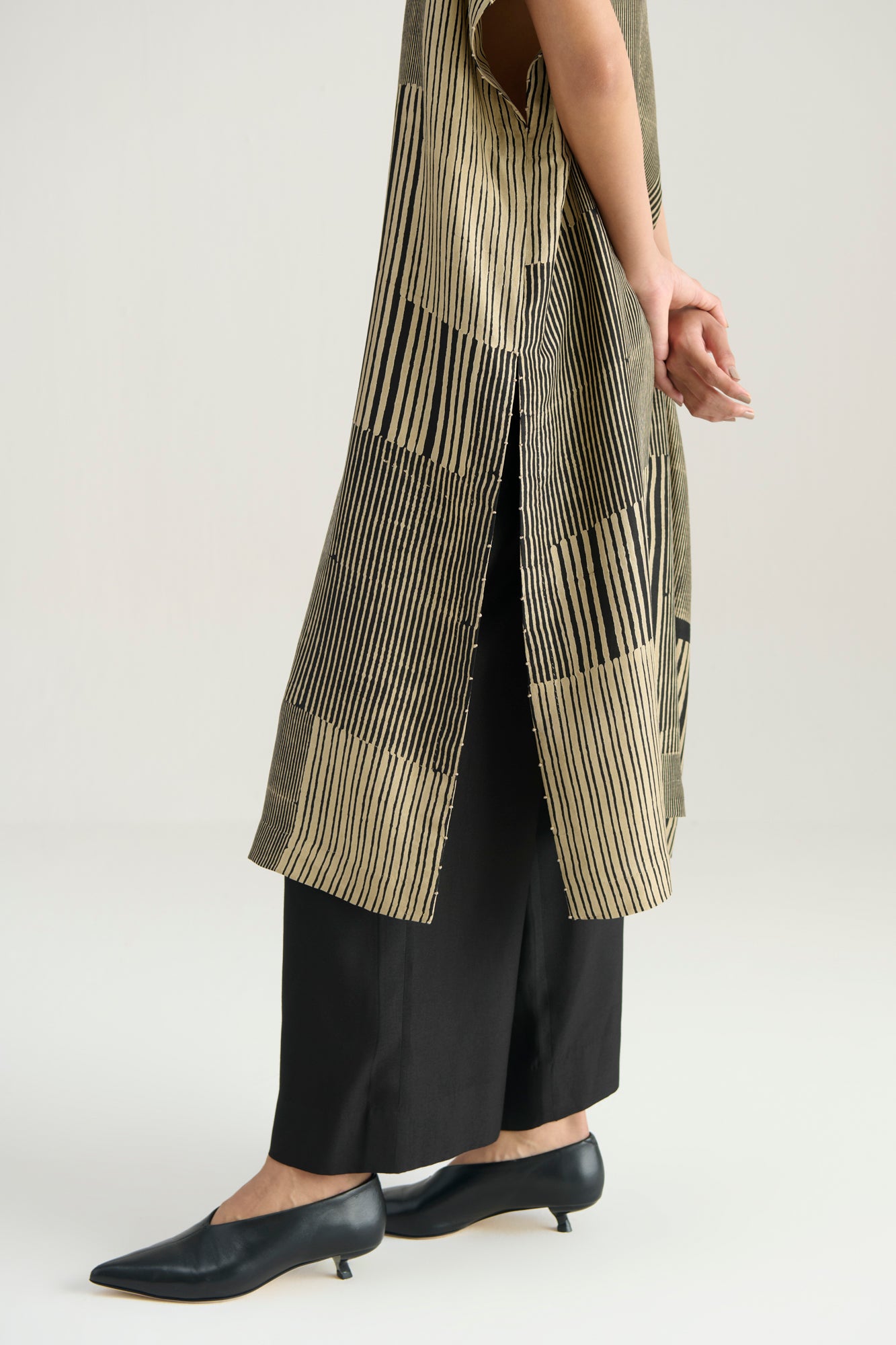 ARUL STRIPE PRINT TUNIC SET