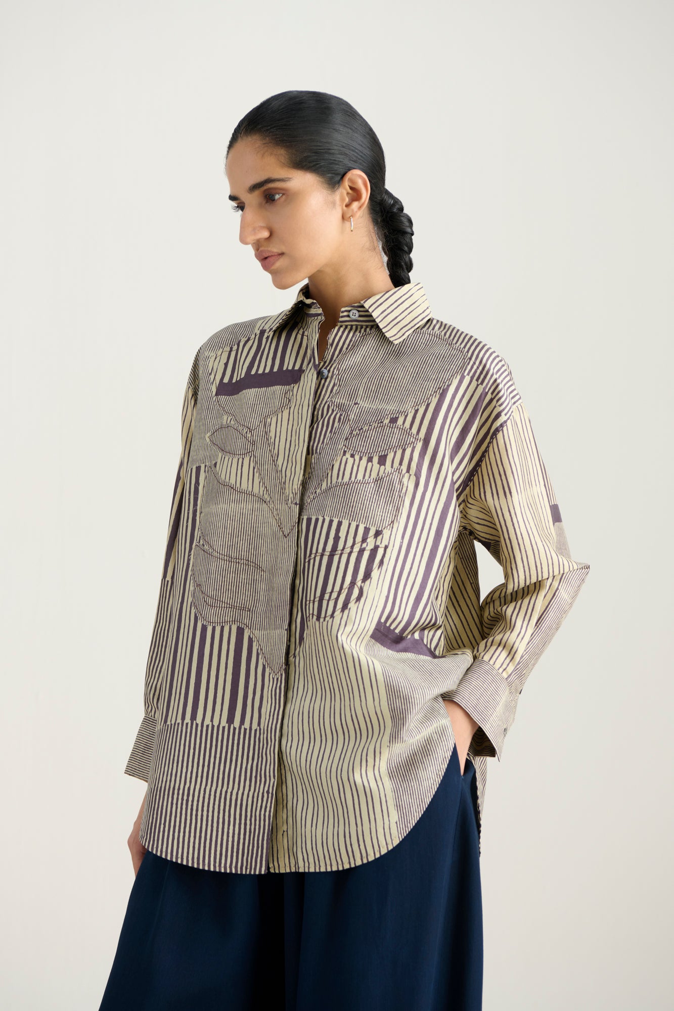 AHAL FLORAL PATCH TOP