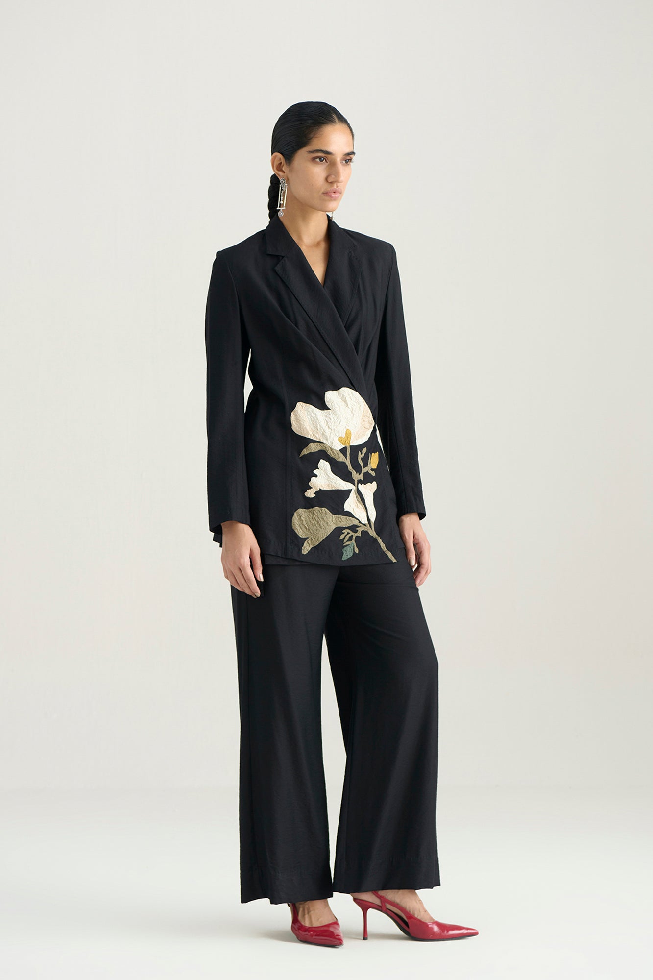 ARIN FLORAL PATCH JACKET SET