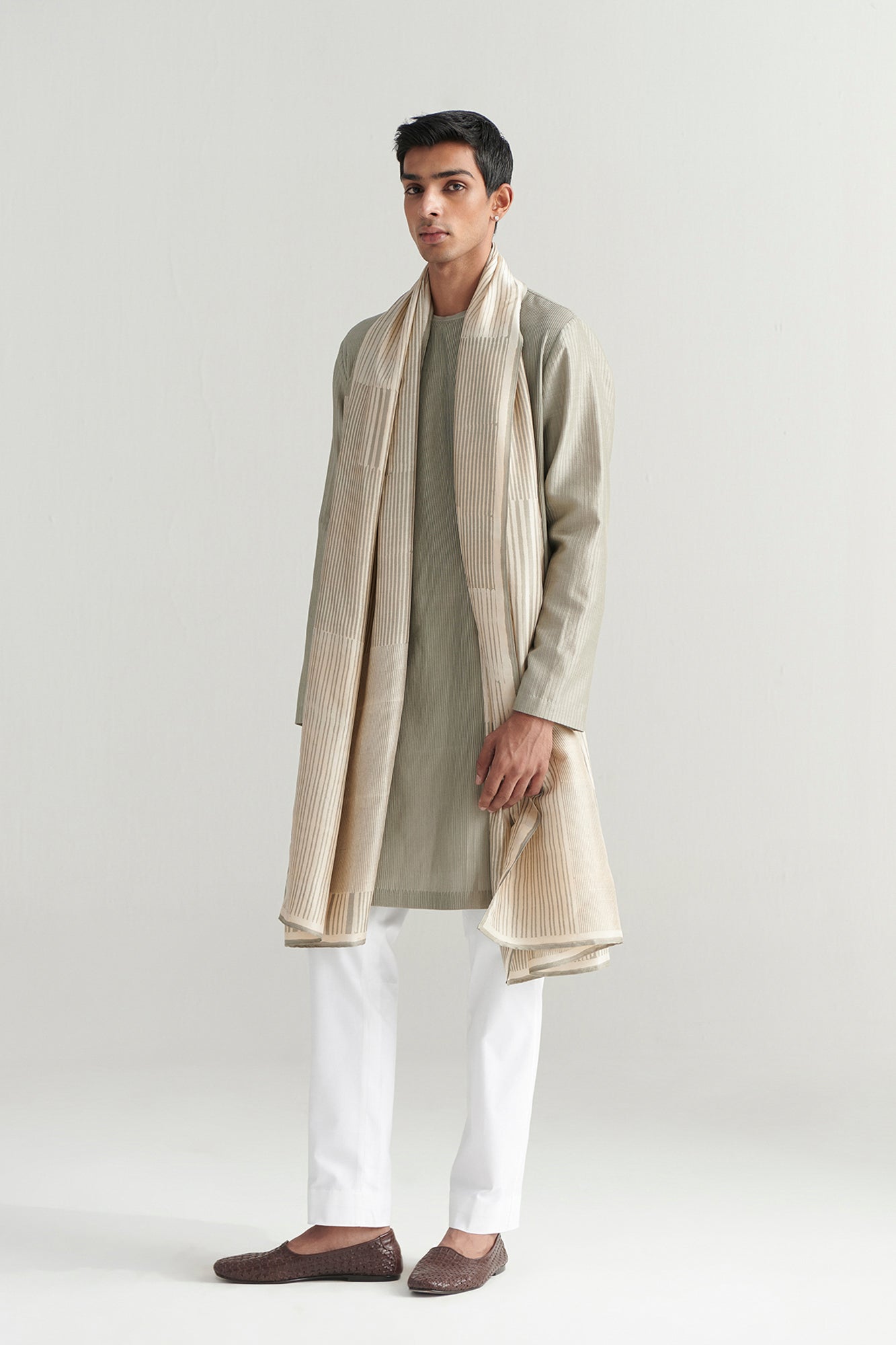 INZO-KURTA SET WITH PRINNTED STOLE