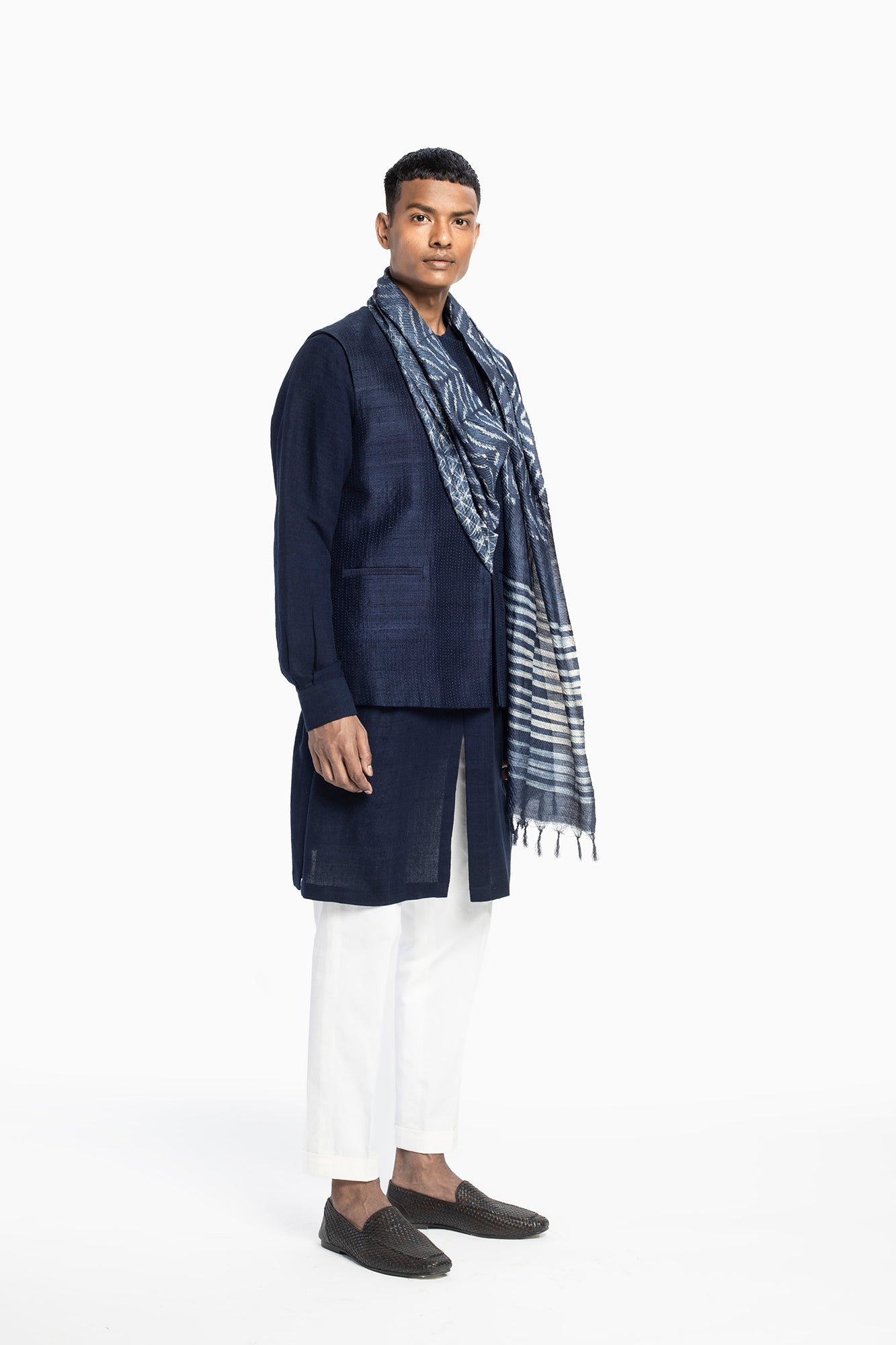 Shibori Drape Sadri Set