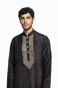 Knot Embroidery Kurta Set