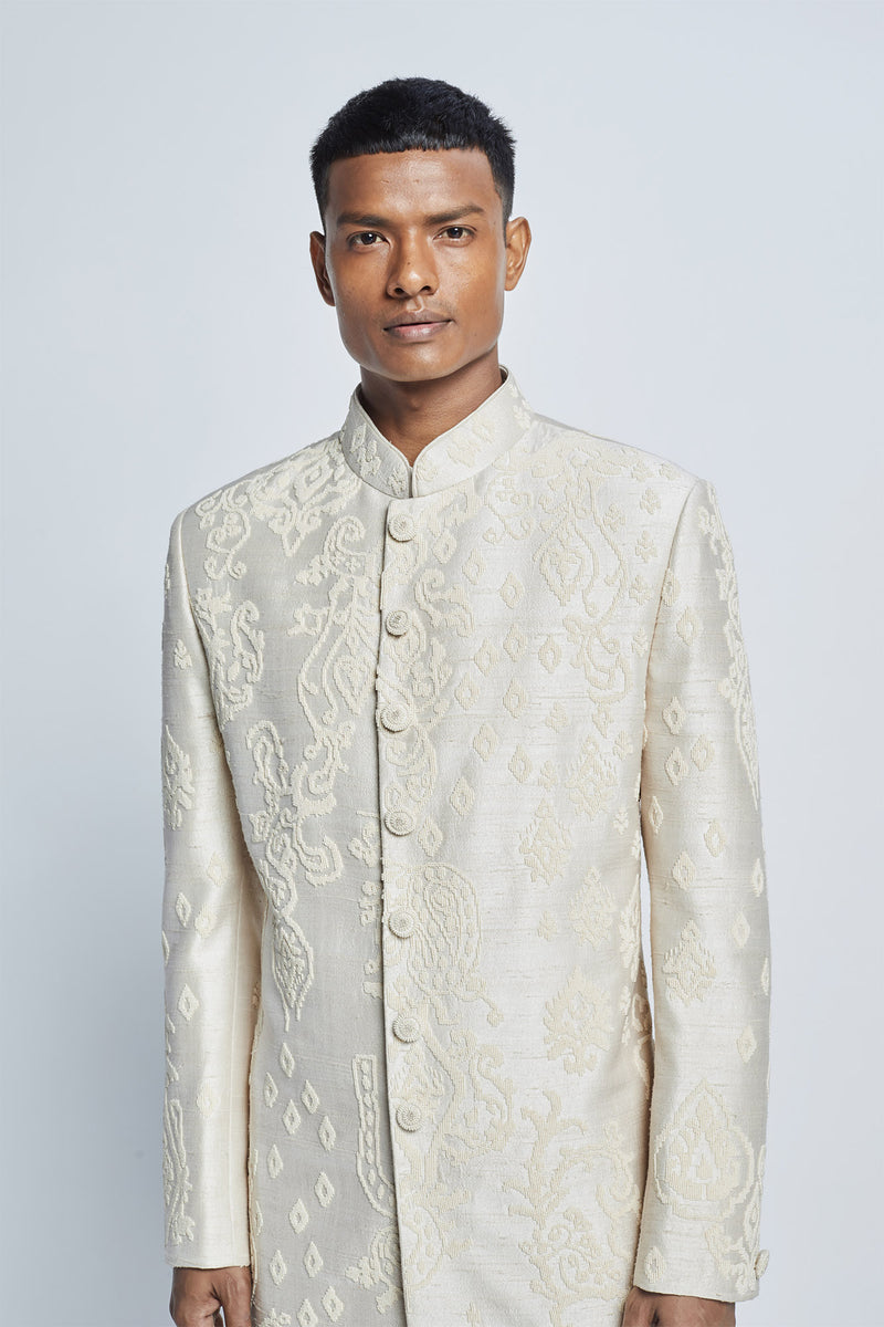 Pearl Embroidered Sherwani Set