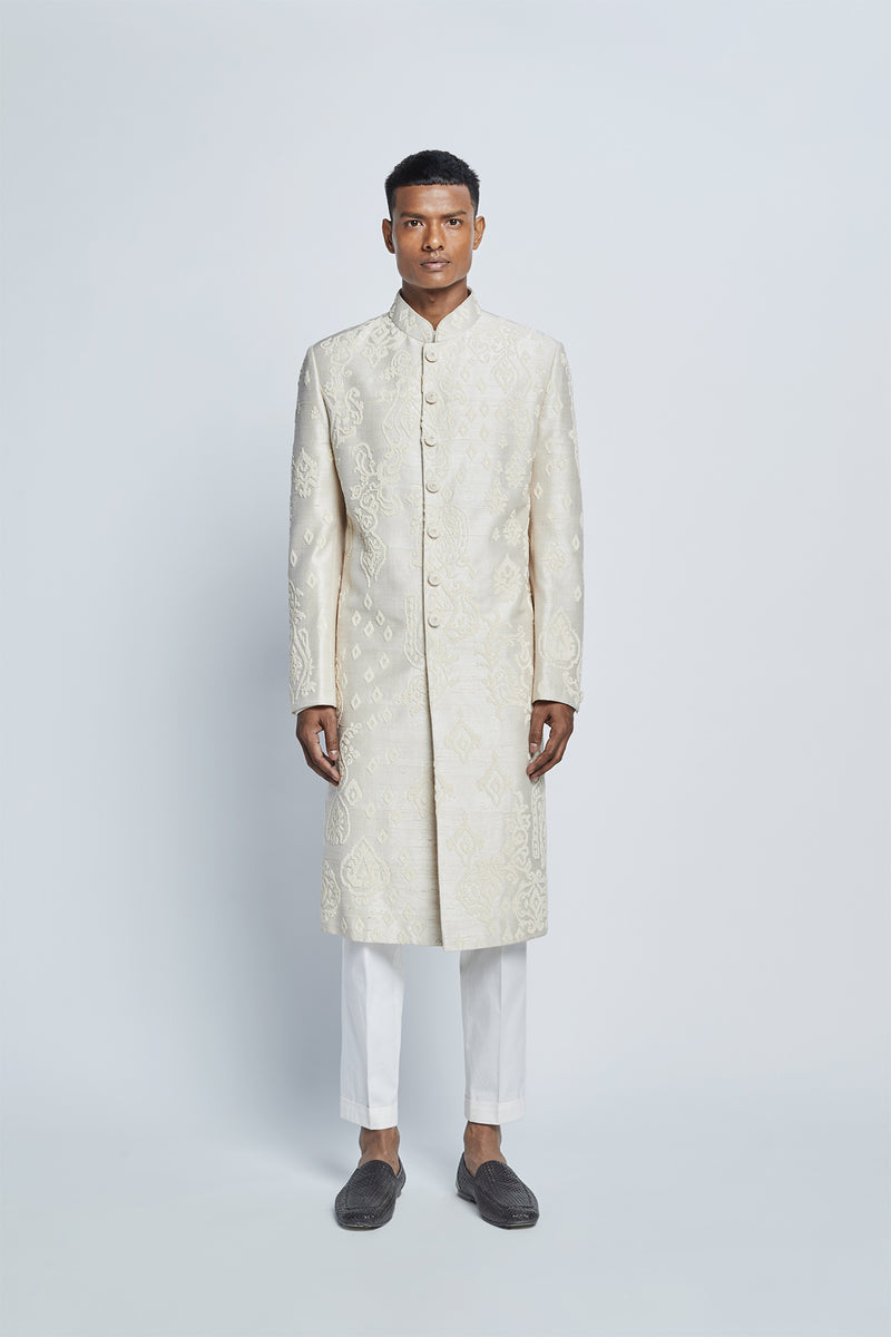 Pearl Embroidered Sherwani Set